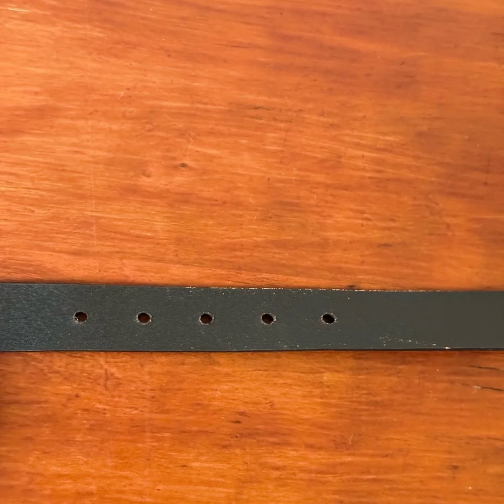 Fossil Black Belt with Tortoiseshell Gold-Tone Buckle Sz small